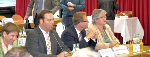 von links: Marion Dammann, Landrätin des Landkreises Lörrach, Felix Schreiner MdL, Thomas Dörflinger MdB, Gabriele Schmidt MdB 